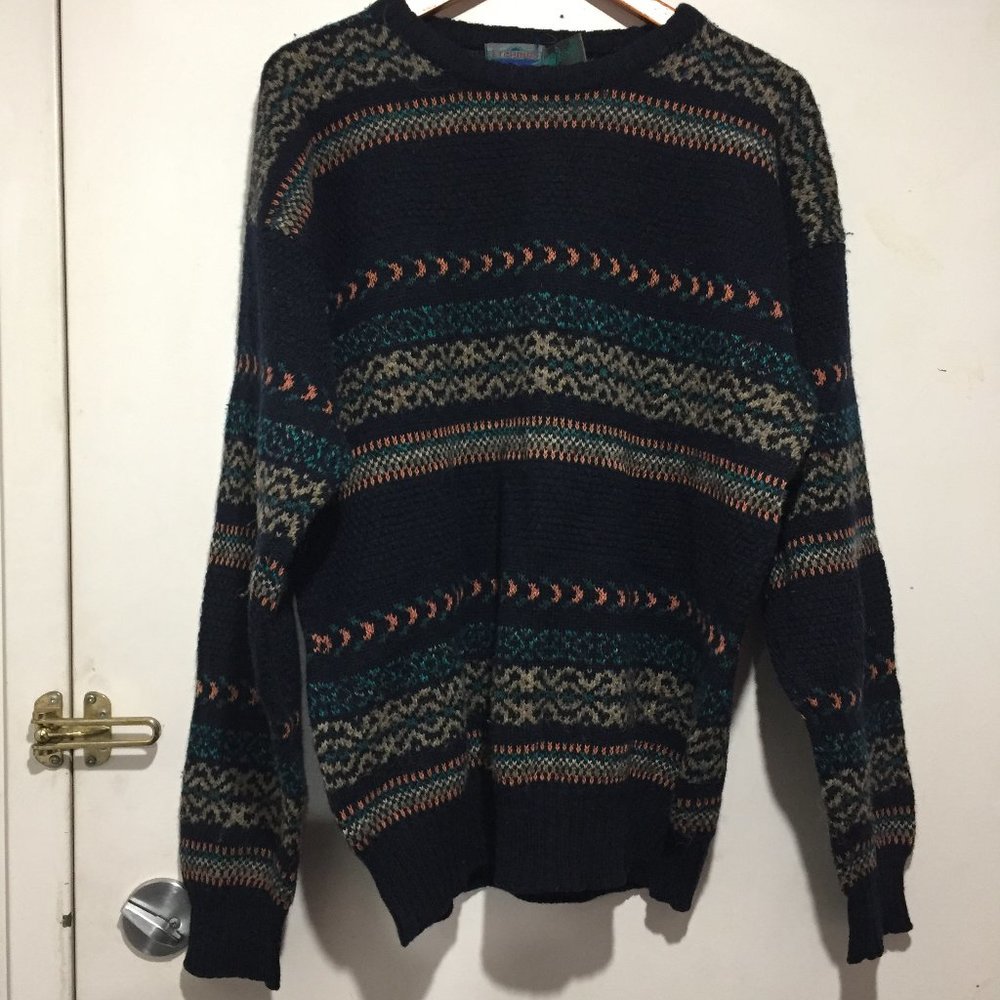 VINTAGE ETCHINGS KNITTED WOOL SWEATERS SIZE L